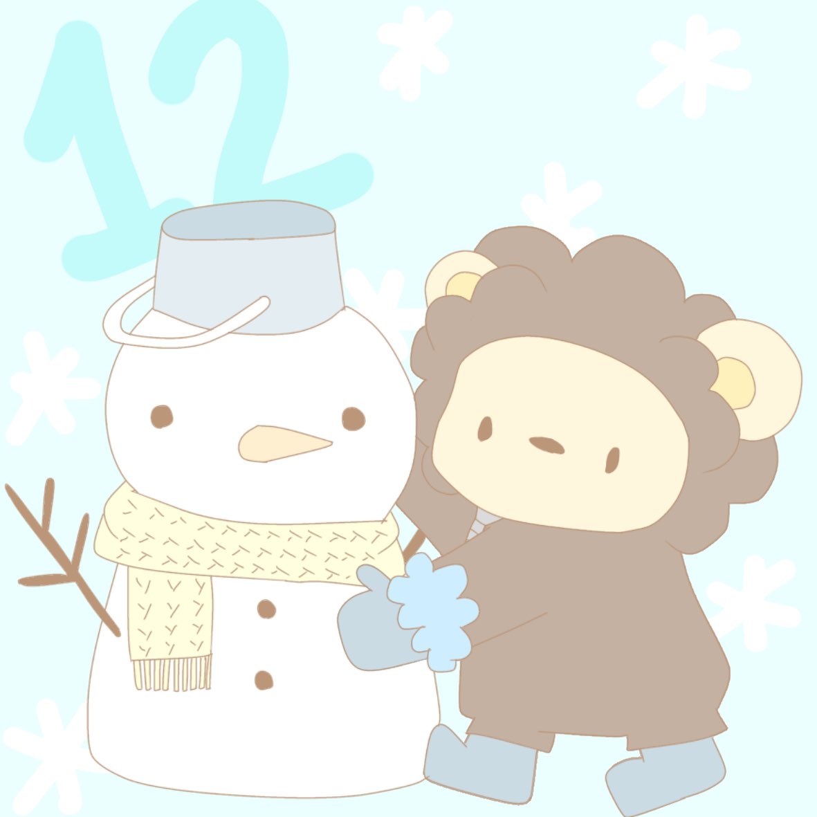 Chill__simple's tweet photo. #12月　#寒くなってきた　#もんさん　#雪だるま https://t.co/nupYbg4Sky