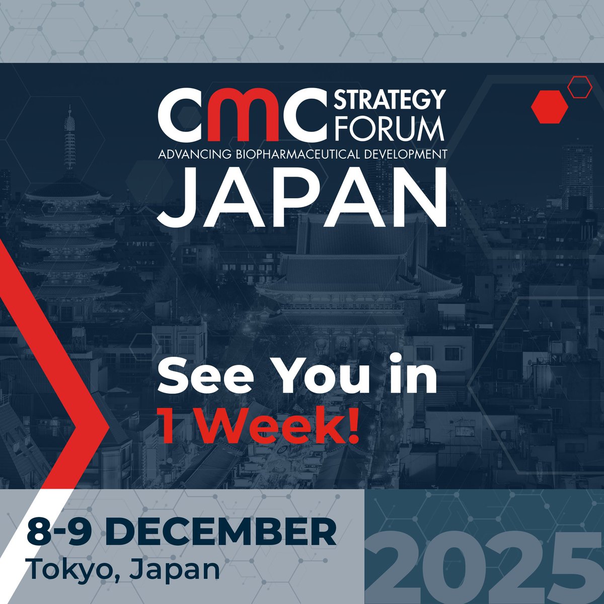 CMC Japan starts next week! We look forward to discussing global harmonization with regulators, industry, and academics in biopharmaceutical development, with topics and regulatory updates pertinent to Japan and the Asia/Pacific Region. #CASSS #CMCJapan2025 #CMC