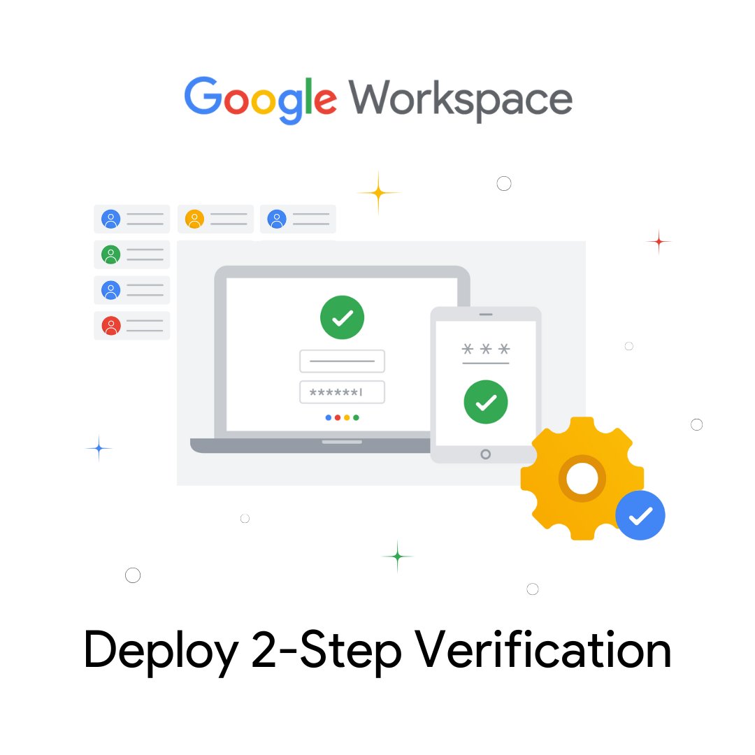 AskWorkspace's tweet image. ✅ Enable 2-Step Verification for stronger #GoogleWorkspace security!

👫🏻 Admins: Let users choose or enforce it in the Admin console
👫🏻 Users: Pick your 2SV method - security key, SMS code, or phone call 

Get ahead with the steps at: goo.gle/4rxNjNY #SecurityTips