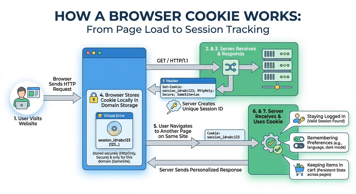dmshirochenko's tweet image. How a browser cookie works #www #cookie #TechExplained