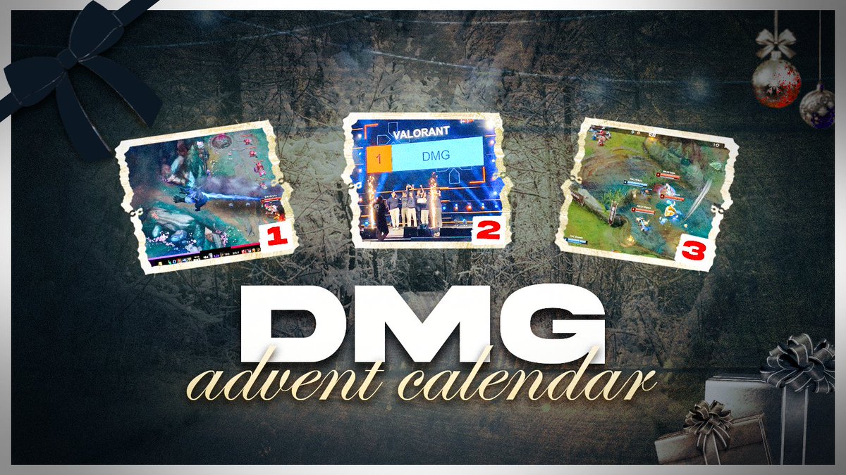 DMGesportGG's tweet image. Introducing: our DMG Esports Advent Calendar 2025! ✨🎄
We want to count down to Christmas with our community🩶
Every fourth day of December we’ll drop a mini compilation!🎥
Send us your best clips, memes, or funny moments 🔥
👉How to enter🔽