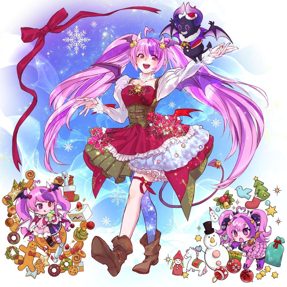 KoyuUFusui's tweet image. I started accepting illustration commissions this October, and the first VTuber fan art I drew was of “ironmouse.”
It's a bit early, but here's my Christmas illustration for ironmouse✨✨✨
#ironmouseart