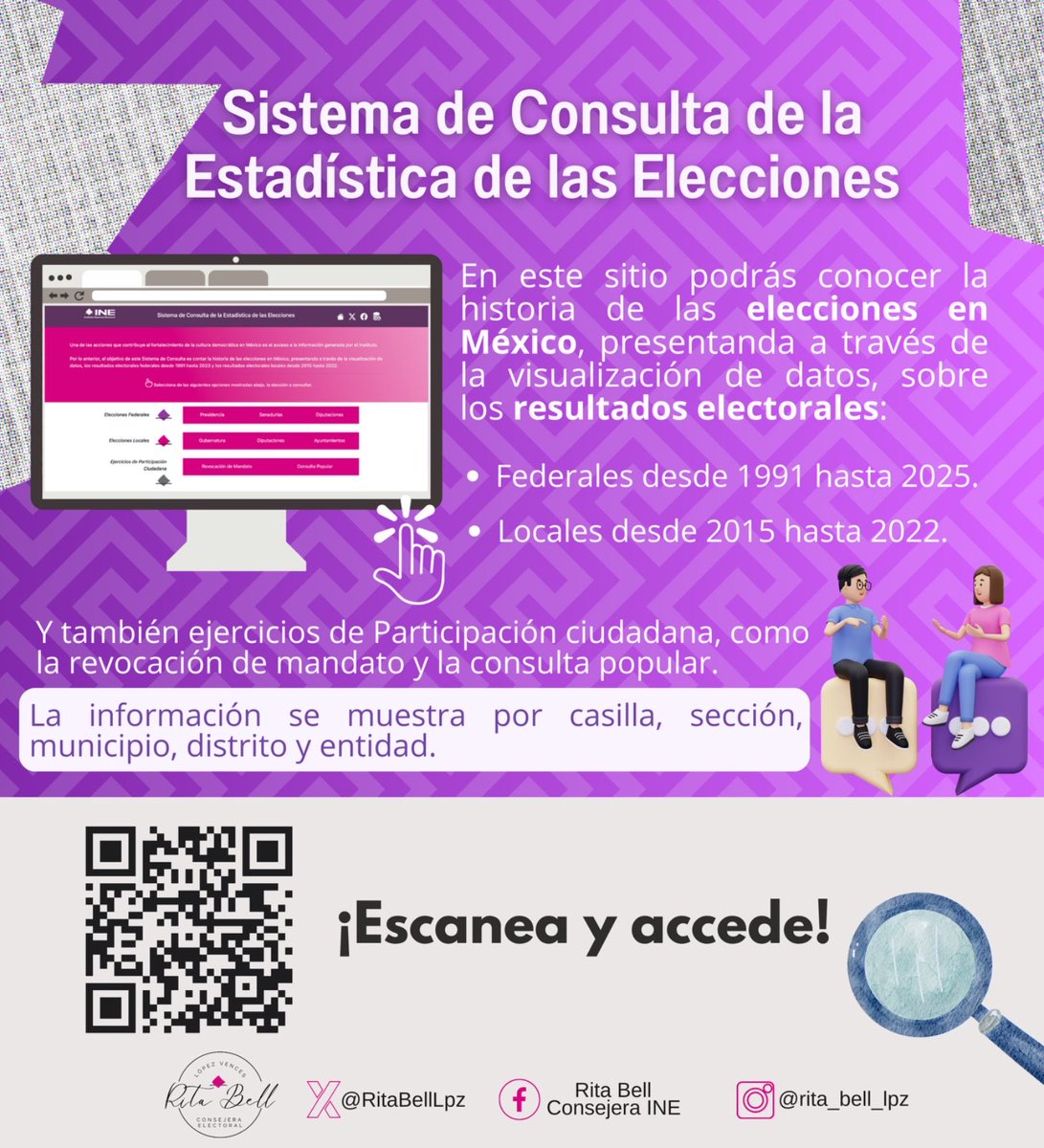 ¿Quieres obtener datos sobre  las elecciones en México?
Explora el SICEE, el Sistema de Consulta de la Estadística de las Elecciones de <a href="/INEMexico/">@INEMexico</a>.
✅ Resultados federales desde 1991 hasta 2023
✅ Resultados locales de 2015 a 2022

👉🏼Consulta aquí : siceen21.ine.mx/home
