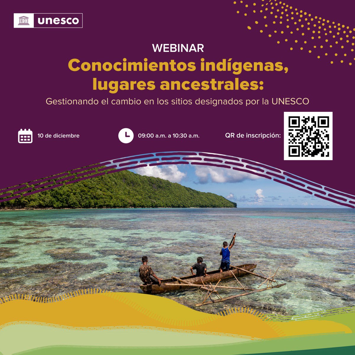 UNESCOperu's tweet photo. Te invitamos a ser parte de un espacio inspirador en donde presentaremos la publicación:“Conocimientos indígenas, lugares ancestrales: gestionando el cambio en los sitios designados por la UNESCO”. 
🗓️Miércoles 10/12
🕘9:00 a.m.(hora Perú)
🌐Inscripciones: https://t.co/qLtJYkYwYl https://t.co/RSHZI1cbE4