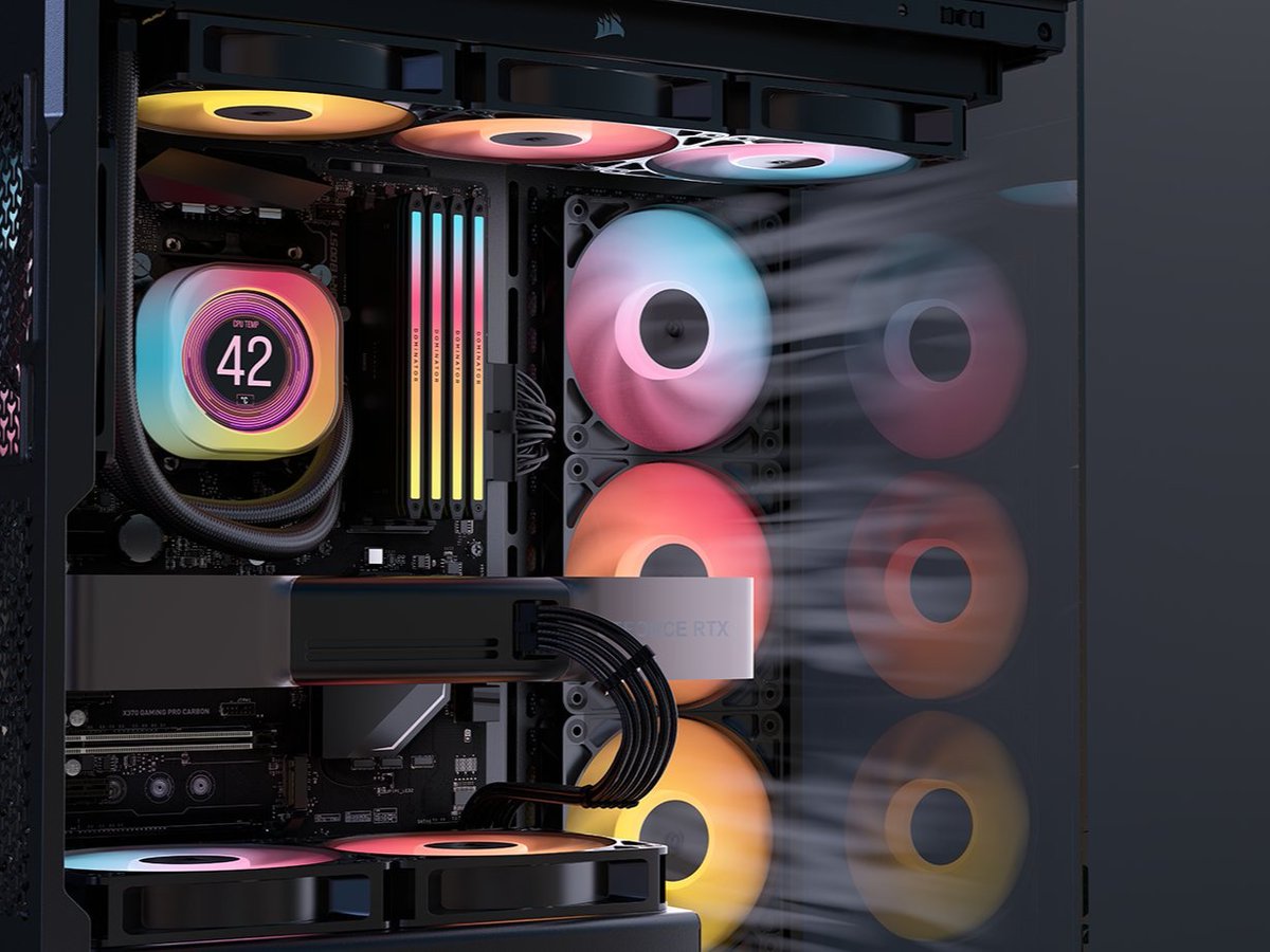 CORSAIR's tweet image. ⏪ Hit rewind on those intake fans with Reverse Fans!

Save on a triple pack of RS120-R ARGB PWM fans, featuring a reverse rotor for a flawless aesthetic as an intake fan. Keep your lighting profile in the spotlight with unobstructed views and comprehensive cooling.

🛍️:…