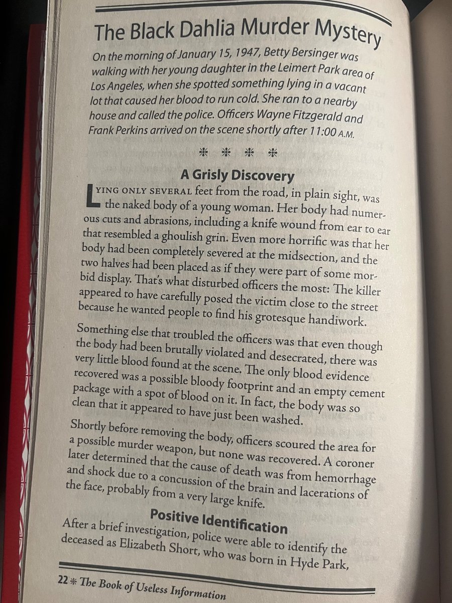 BathoryHeir's tweet photo. Today’s excerpt is on The Black Dahlia, I was told there might be some sort of connection to Mary Davis https://t.co/9r51WPduoi