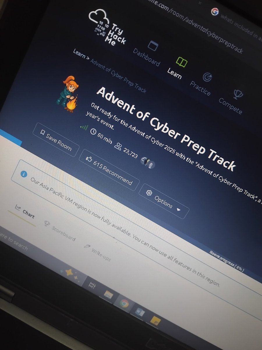 ThisisAlphaaX's tweet image. The advent has started..☃️

#cybersecuritybasic #tryhackme #Challenges