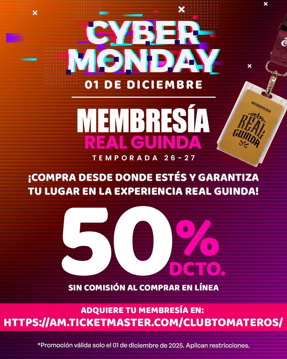 Ticketmaster_Me's tweet image. 🍅 ¡Afición guinda, este es su momento! ⚾⁣
Celebra el 50% de descuento comprando tu Membresía Real Guinda y vive cada jugada, cada entrada y cada triunfo de @clubtomateros como un verdadero aficionado.⁣
⁣
No te pierdas la temporada 26-27 comprando tus 🎟️🎟️ desde tu celular…