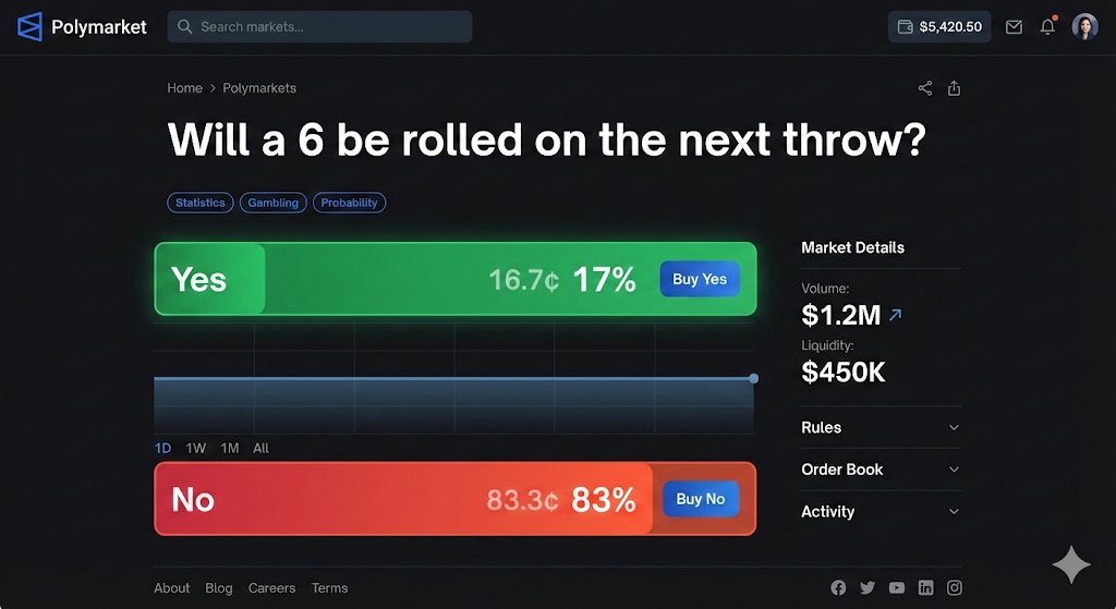 euanjs's tweet photo. @AntiNateSilver > “The betting website Polymarket tends to be very accurate in predicting outcomes”

Polymarket right before I rolled a 6: https://t.co/qZZrNbHjtC