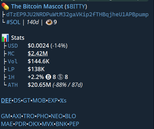 huuhcat_sol's tweet image. $BITTY Bitcoin Mascot!

Its official on bitcoin.org as you can see from the video (visit bitcoin official site and check it out yourself).

The same token ran to 22M on SOL!!

Not only that, theres a dedicated shop and site for the mascot with tons of art!…
