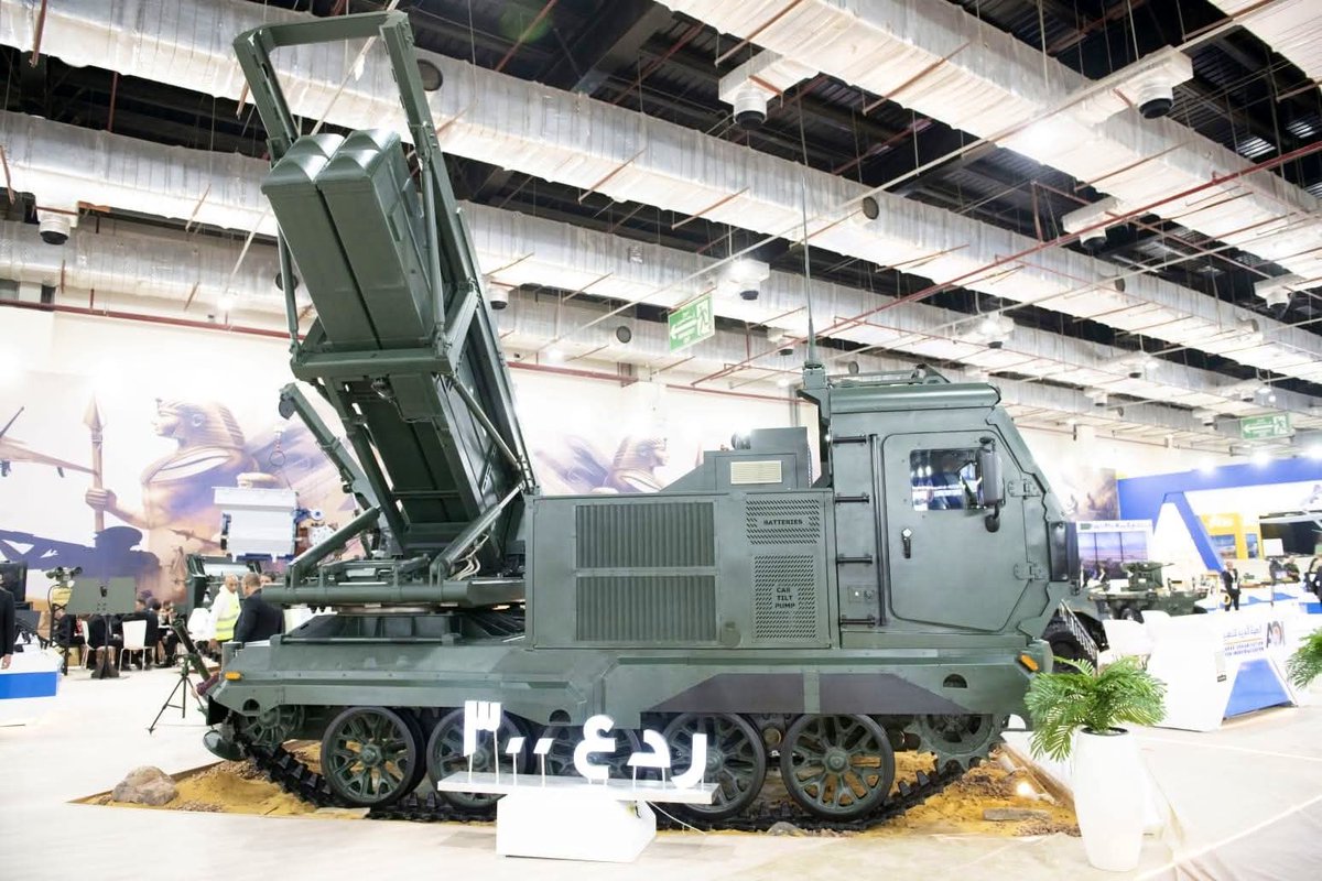 Starting with the ردع (deterrence) 300 MLRS. Based on China’s SR-5, the system offers a modular pod launcher allowing the use of 122-220-300-610mm Guided rockets, missiles, and loitering munitions allowing targeting at Max range of 300Km using King Dragon 300 Ballistic Missiles.
