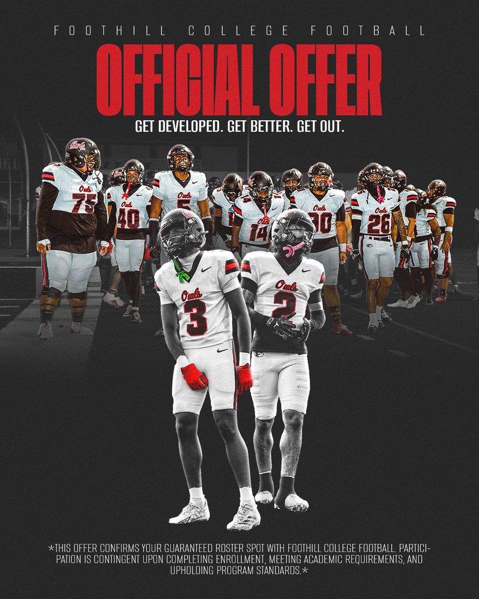 After a great conversation with <a href="/DionLeonard_2/">Dion Leonard</a> I am blessed to receive an offer from Foothill! Go Owls!