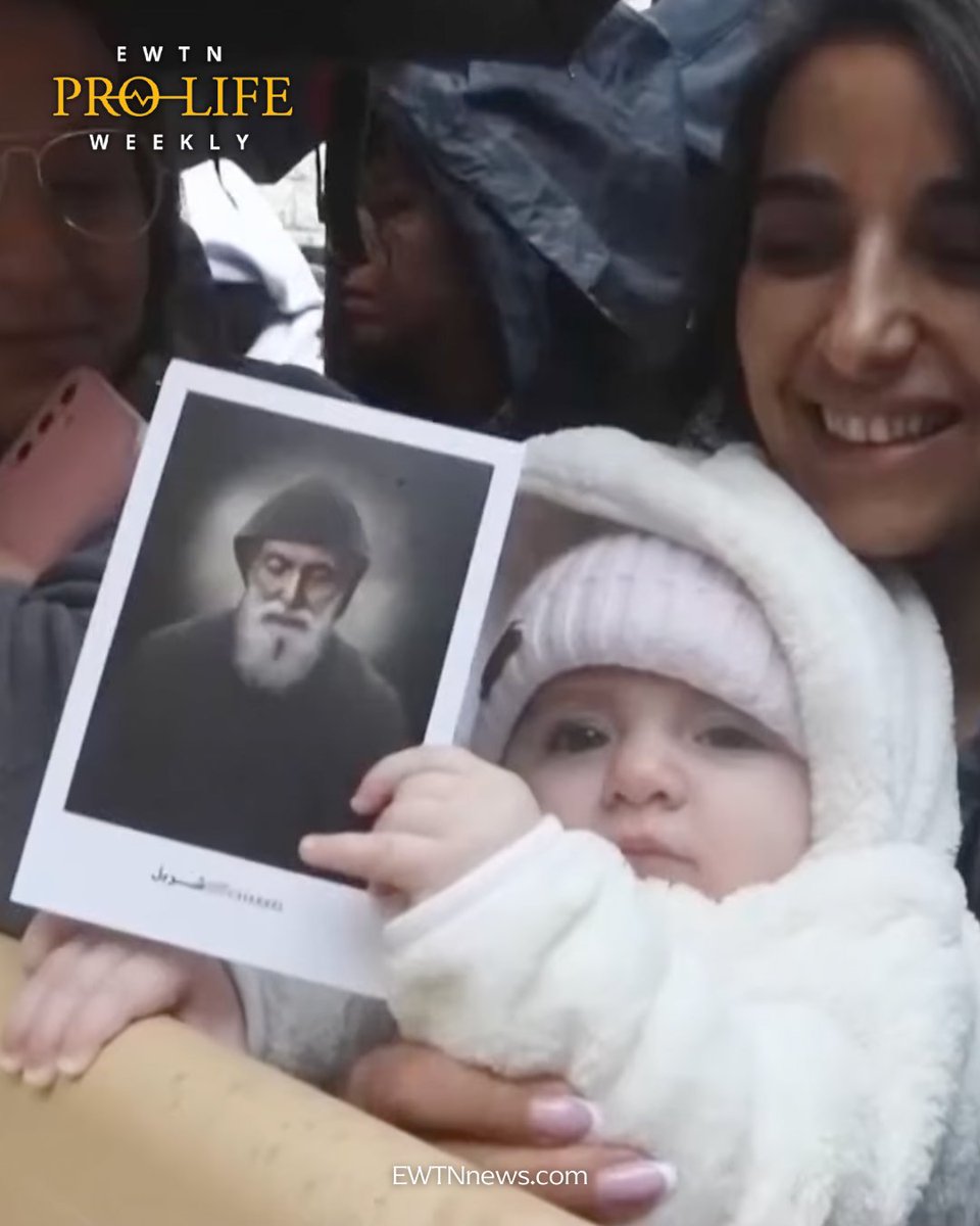 Even the tiniest of hands can hold the greatest of faith. In the crowd welcoming Pope Leo XIV outside the Monastery of Saint Maron in Annaya, Lebanon, this little one lifted up St. Charbel’s image like a pocket-sized homily of hope for a wounded nation. Many, including the infant