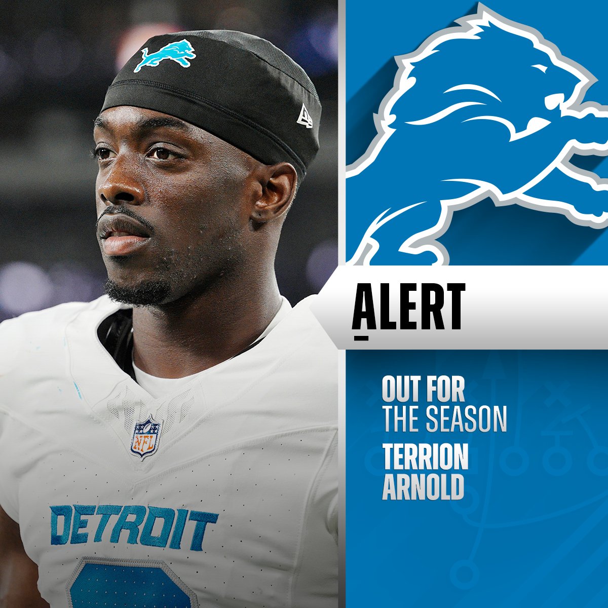 Lions CB Terrion Arnold to have season-ending shoulder surgery. (via @TomPelissero) 