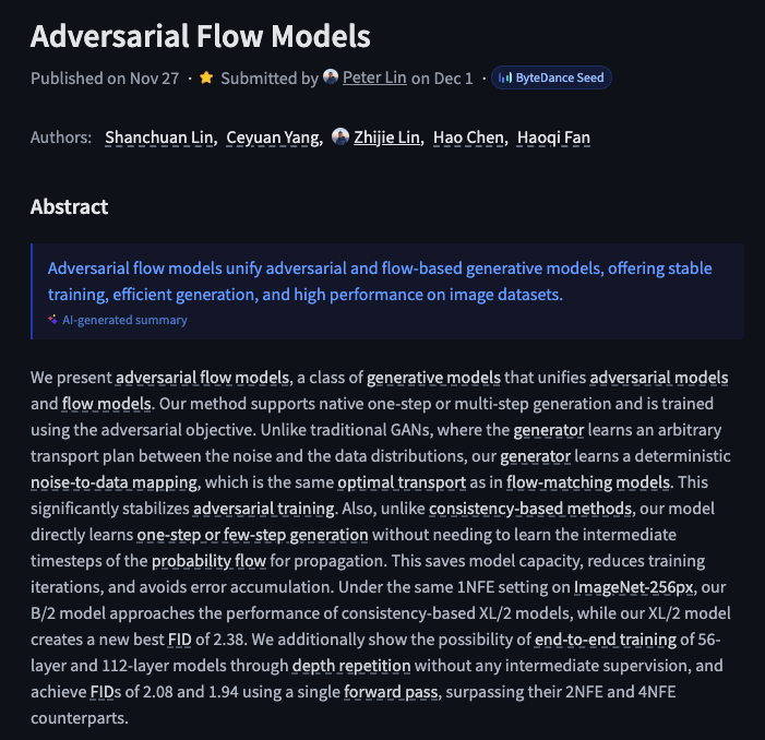 Adversarial flow abstract