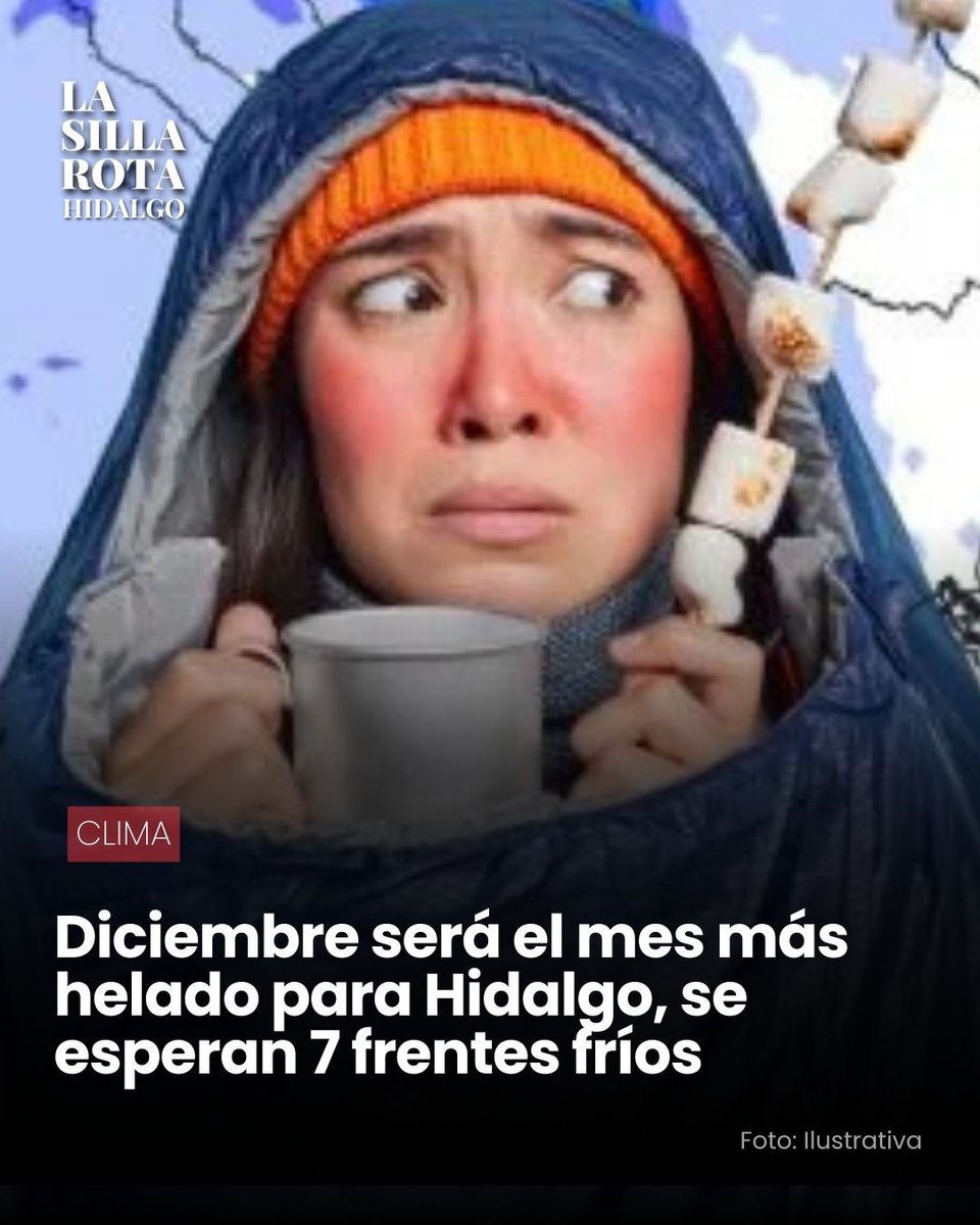 LsrHidalgo's tweet image. 🥶❄️ ¡A sacar las chamarras! Se prevén 7 frentes fríos en diciembre, ¡será el mes más helado para #Hidalgo!
lasillarota.com/hidalgo/estado…
