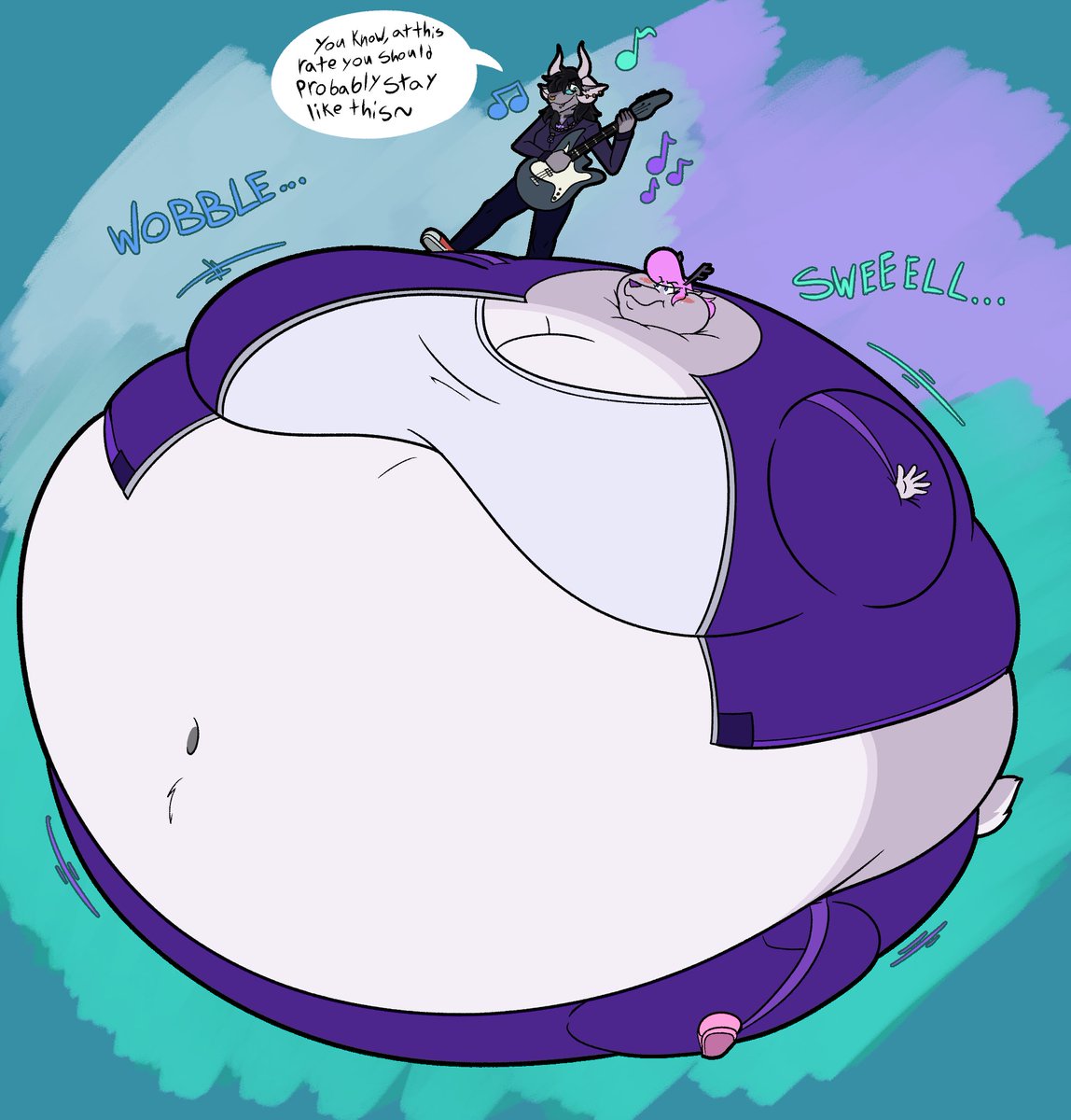 comm for <a href="/SomeGlowGoat/">Octane Rockwell</a> and <a href="/FrootieBuck/">Frootz</a> with Desmond rolling on Blitz while playing his guitar~