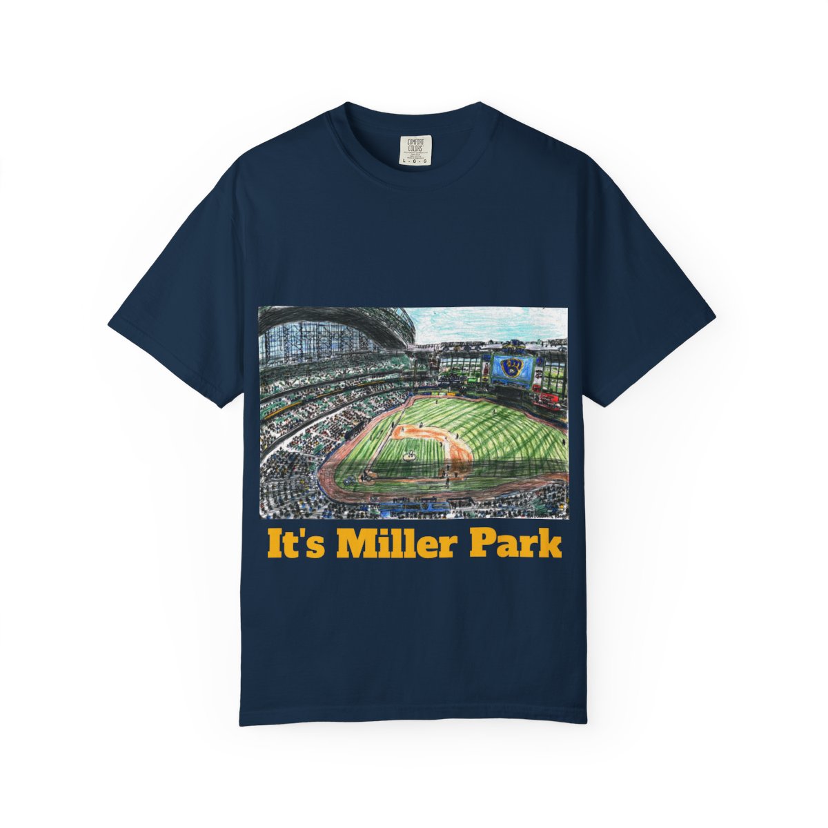 CallenHuey's tweet photo. Hey, #Brewers fans!!! T-shirts featuring my sketch of #AmericanFamilyField, formerly, "Miller Park," are available at my Etsy shop. HERE'S THE LINK: https://t.co/luQq28rvsb
#MILvsWAS #fearthedeer #ThisIsMyCrew #milwaukeebrewers #bucksvswizards #CyberMonday @JeremiaGonzale4 https://t.co/qfn1FoDmaY