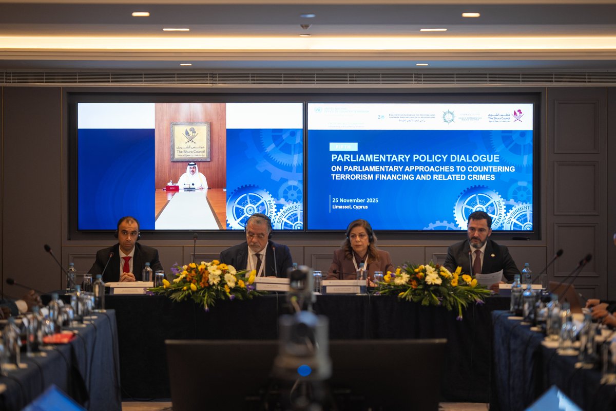 UN_OCT's tweet image. 📢The 5th Parliamentary #CT Policy Dialogue held in #Cyprus gathered assemblies from around the🌍to strengthen cooperation &amp;amp; enhance legislative action to Counter Terrorism Financing #CFT &amp;amp; Related Crimes

by @UN_OCT #ParliamentaryEngagement
🙏@ShuraQatar👉bit.ly/OCT-MEDIA