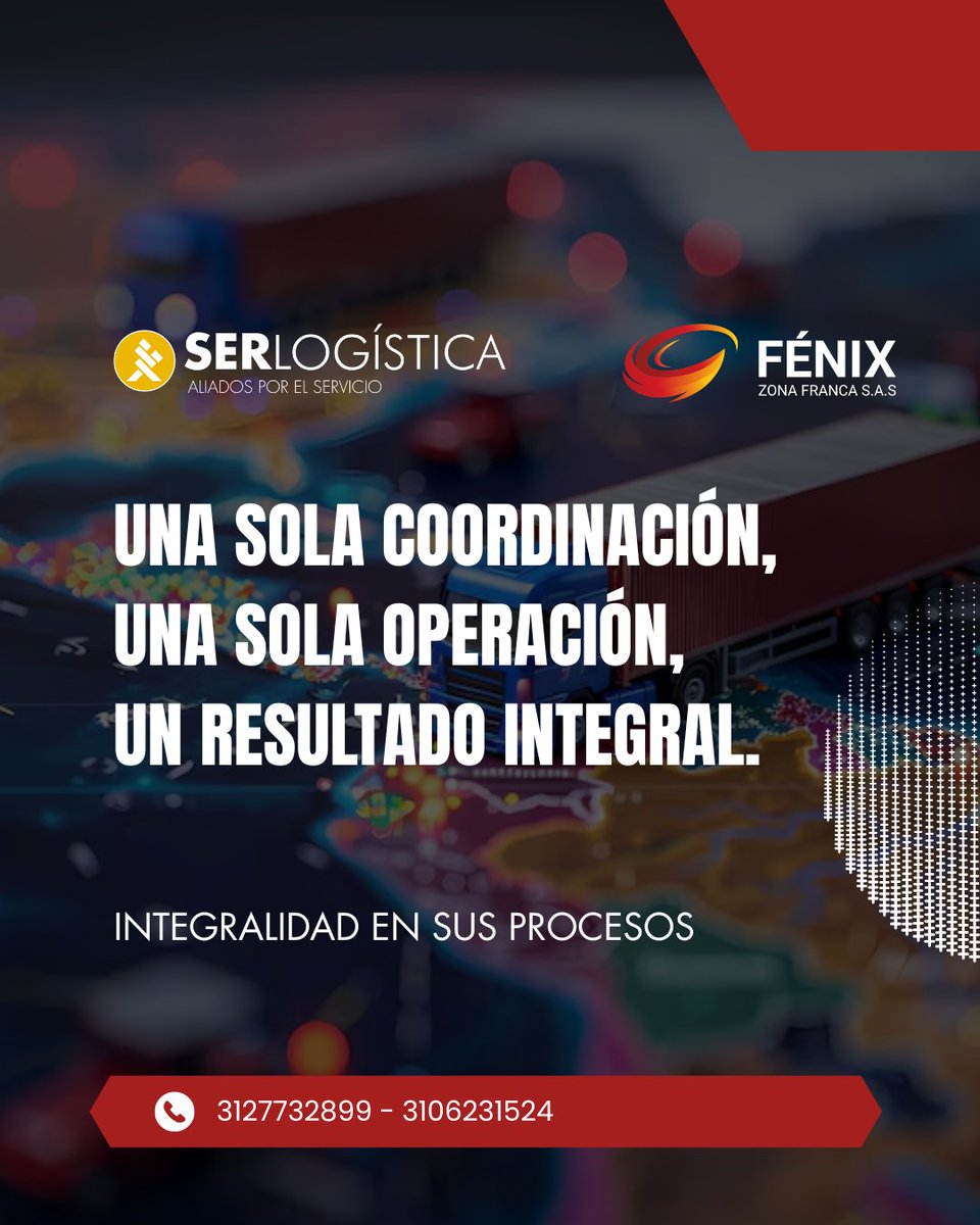 Fenix_ZF's tweet image. Cuando cada etapa de tu logística se coordina desde un solo canal, la operación fluye con verdadera eficiencia.

#IntegralidadOperativa #CadenaDeSuministro #LogísticaEficiente #SerlogísticaOTM #FénixZonaFranca #EficienciaLogística #RutaCompleta