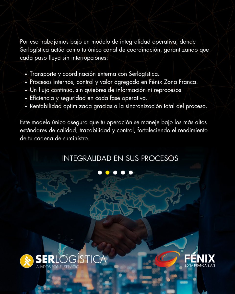 Fenix_ZF's tweet image. Cuando cada etapa de tu logística se coordina desde un solo canal, la operación fluye con verdadera eficiencia.

#IntegralidadOperativa #CadenaDeSuministro #LogísticaEficiente #SerlogísticaOTM #FénixZonaFranca #EficienciaLogística #RutaCompleta