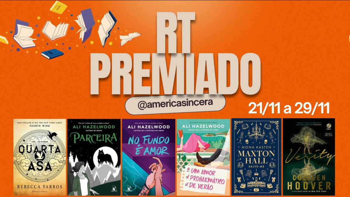 americasincera's tweet image. ⚠️⚠️RESULTADO HOJE 22:30

🚨 RT PREMIADO ATIVO!!

🟢 *Como funciona RT PREMIADO?* Dê RT nos nos tweets do perfil entre os dias  21/11 a 29/11. As pessoas MAIS ativas e que mais dão RT ganham PIX ou Livros! Todas semanas estamos fazendo e presenteando diversos seguidores! Quinta…
