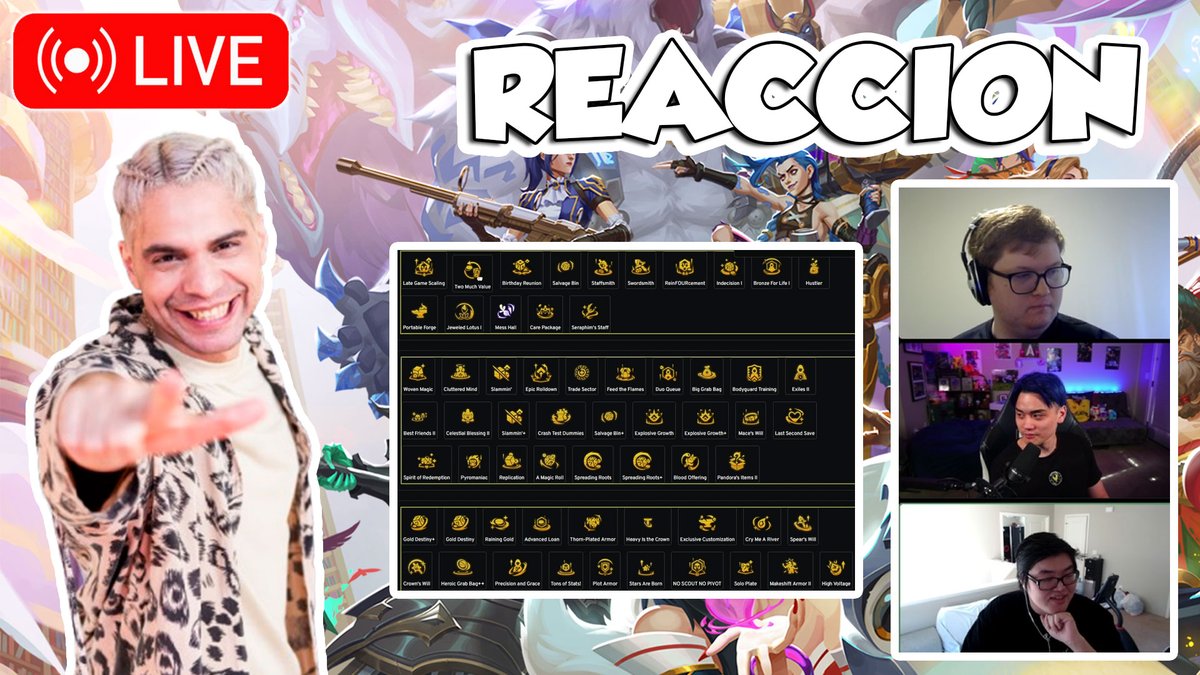 En vivo reaccionando la nueva sección de EXTRACREDIT TFT con comentarios del 2 veces campeón del Mundo Dishsoap, Pro coach Frodan y Souless "el basado"

Objetivo: aprender a navegar los Aumentos del Set 16

🟣 twitch.tv/jupeson