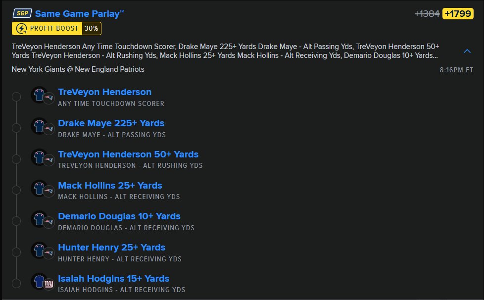 HomeRunPredict's tweet image. MNF SGP 🏈