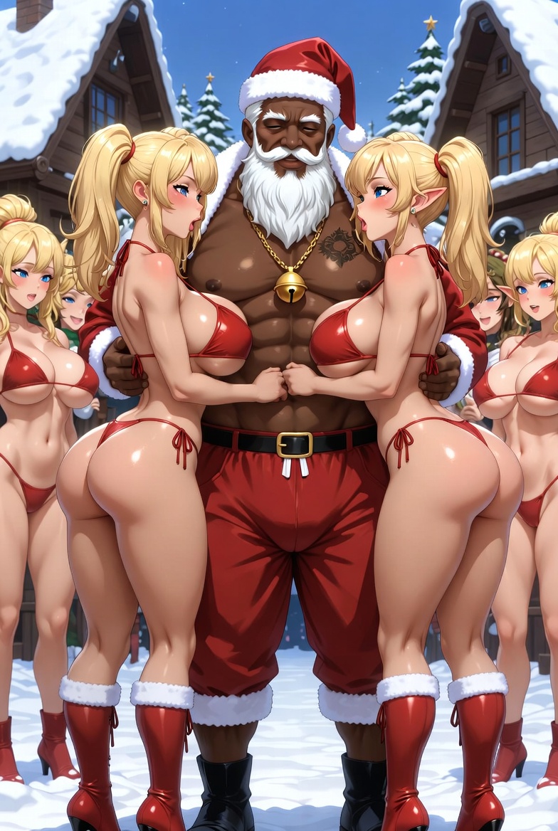 cnut600's tweet photo. Black Santa and his elf ho-ho-hoes https://t.co/ubgUoShhUE
