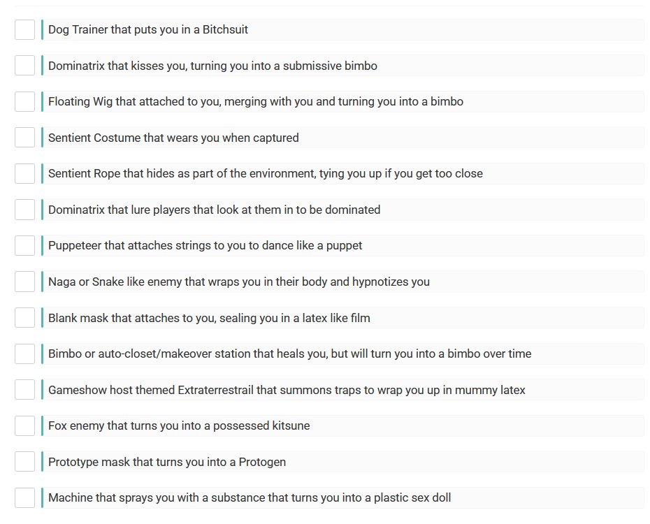 LustfallGame's tweet image. Thanks to all of your wonderful support, we are having another Corruption Crucible milestone celebration! The suggestions have been collected, and now YOU get to vote on the next enemy and capture added to the game!
There are so many hot suggestions!

subscribestar.adult/posts/2209104