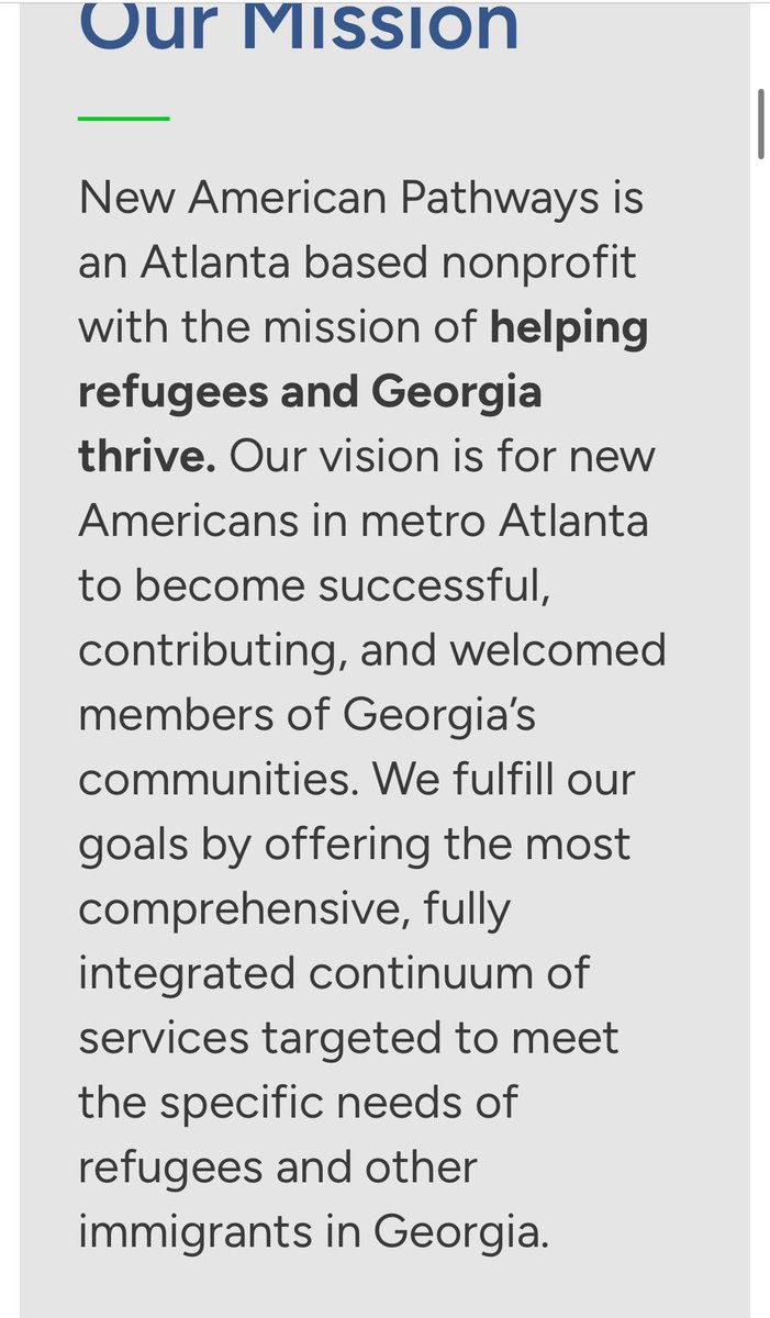 Oilfield_Rando's tweet image. If you’re noticing an influx of foreigners in Georgia, you can thank @newampaths in Atlanta, their CEO @PaediaMixon and their Coalition of Refugee Service Agencies @CRSA_Georgia.

And yourself. You paid for it.