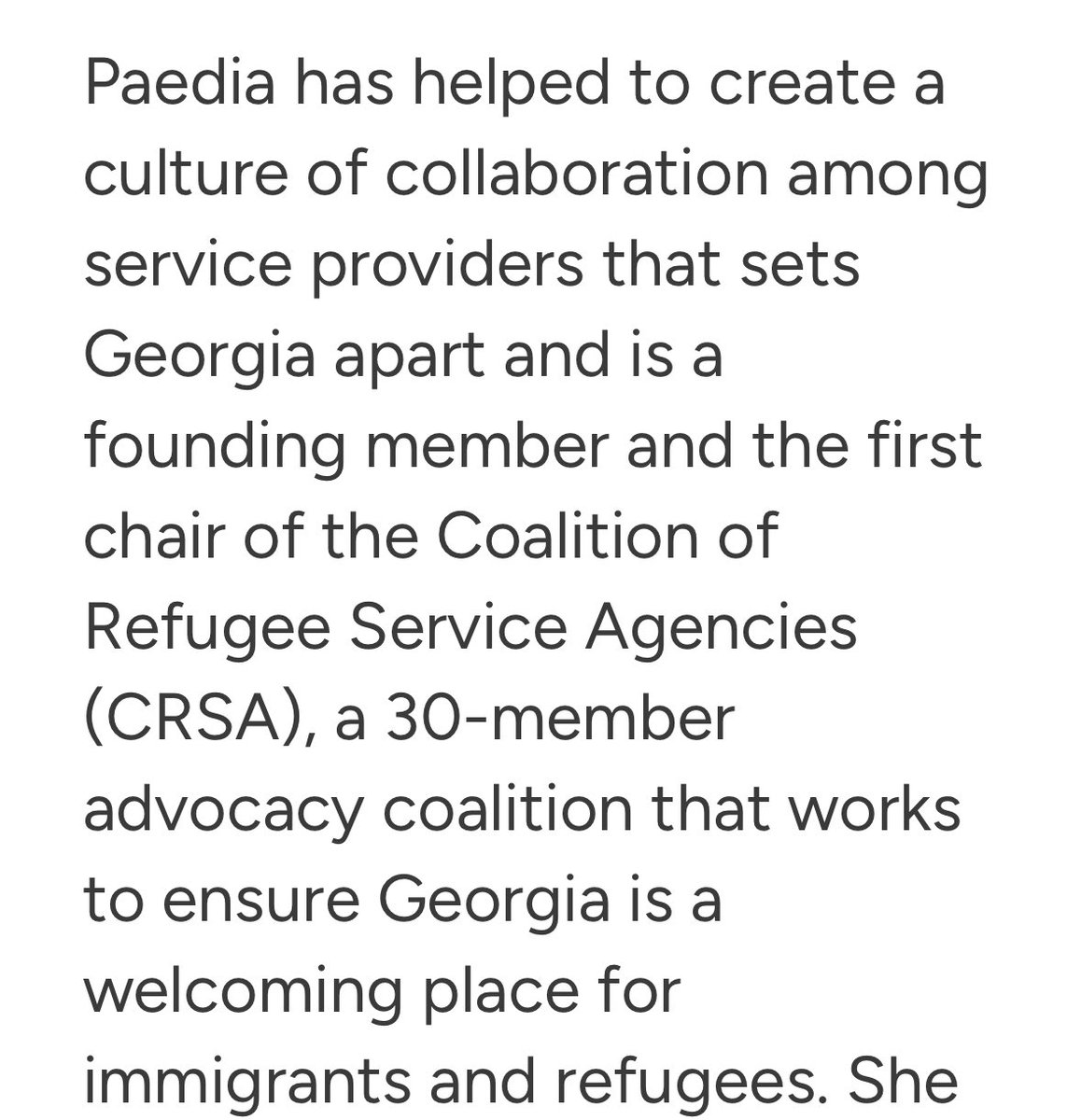 Oilfield_Rando's tweet image. If you’re noticing an influx of foreigners in Georgia, you can thank @newampaths in Atlanta, their CEO @PaediaMixon and their Coalition of Refugee Service Agencies @CRSA_Georgia.

And yourself. You paid for it.