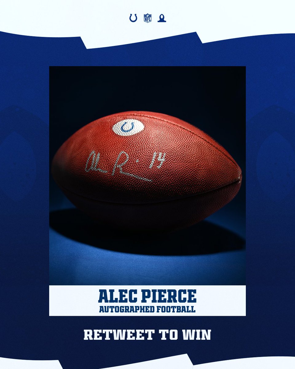 Colts's tweet image. it&apos;s giveaway season‼️

RT for a chance to win an AP signed football.

#ProBowlVote x @alecpierce