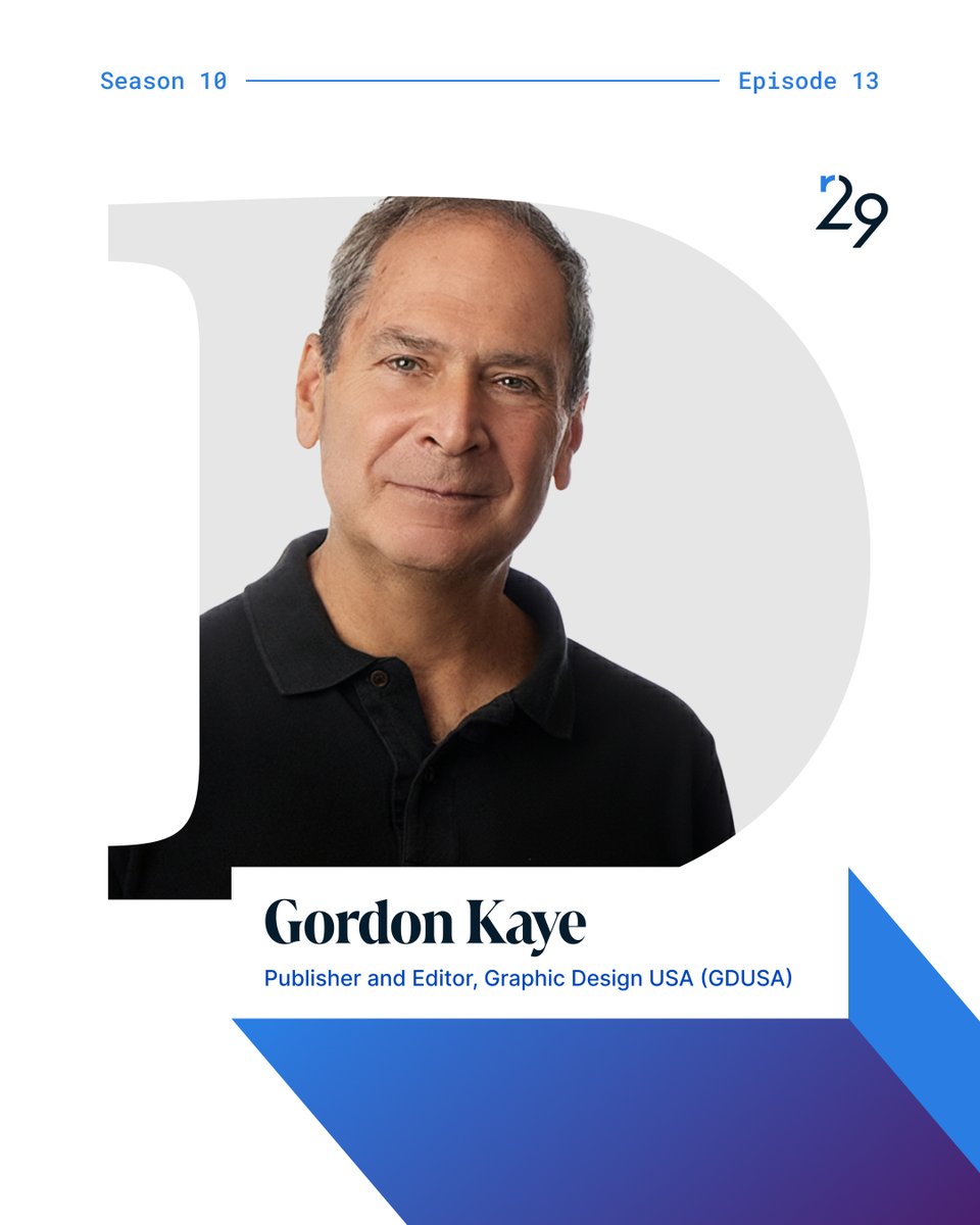 rule29's tweet image. When a lawyer who once reviewed SNL scripts takes over his father’s design magazine, you get a story about clarity and trust.

New #DesignOfPodcast: Gordon Kaye of GDUSA on how clear communication changes everything.

Listen now→ rule29.com/stories/the-de…

#Communication #Design