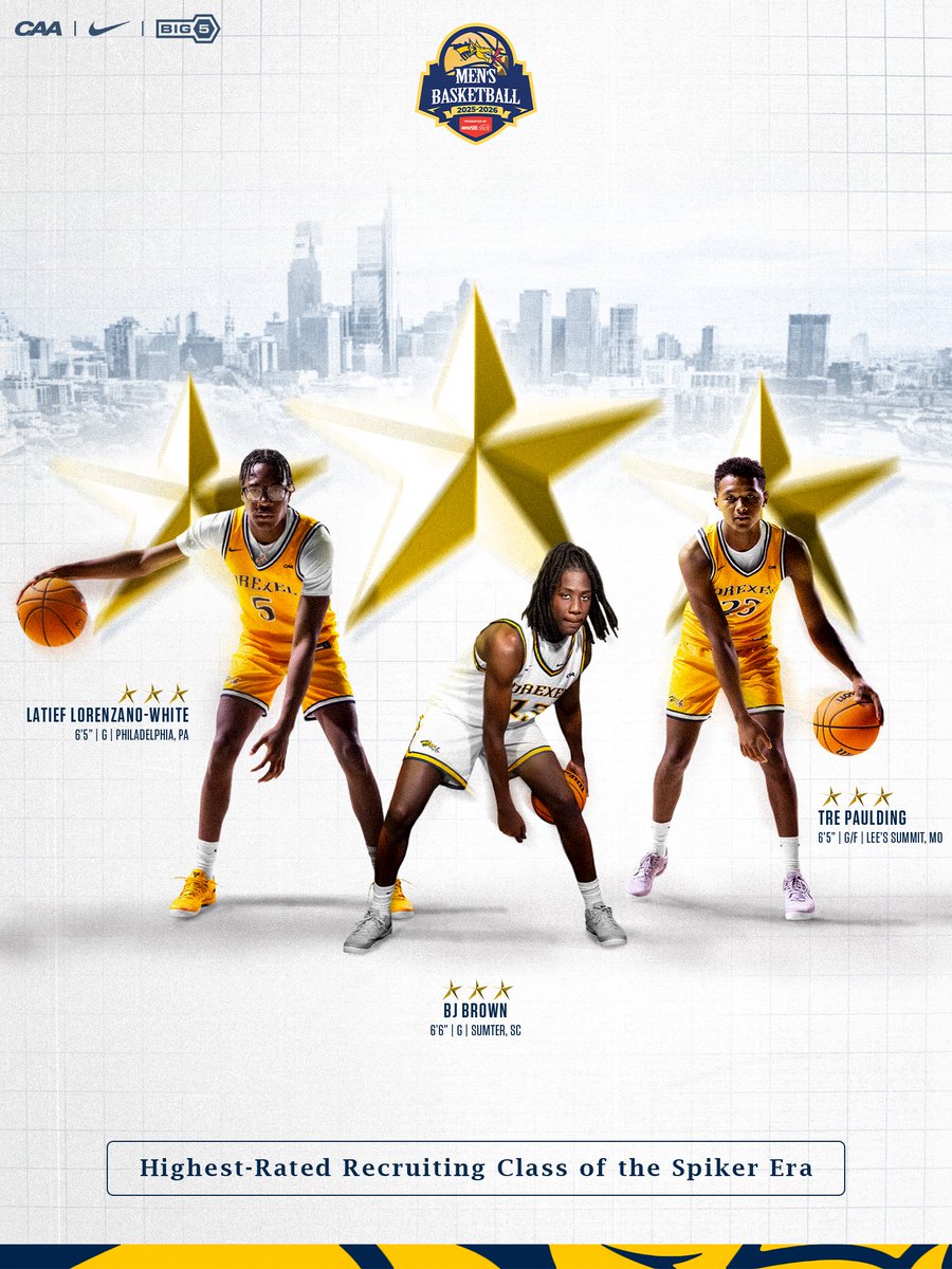 The stars are aligning in Philly. ⭐️⭐️⭐️

With three three-star recruits, it’s the strongest recruiting class of the Zach Spiker era.

#FearTheDragon 🐉