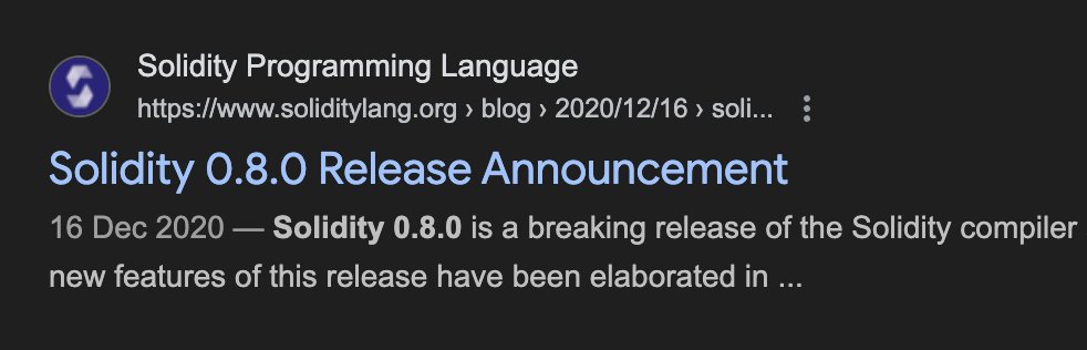 apoorveth's tweet image. Solidity v0.8.0 was released almost 5 yrs ago

feel old yet?