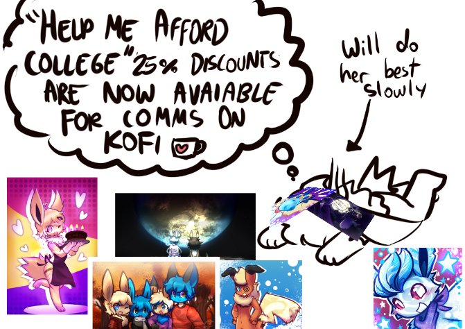 I need help with college, using this code will get you the stuff mentioned in the image

Please consider checking it out! It only lasts until this December 11th 
ko-fi.com/gini_the_jolt_…