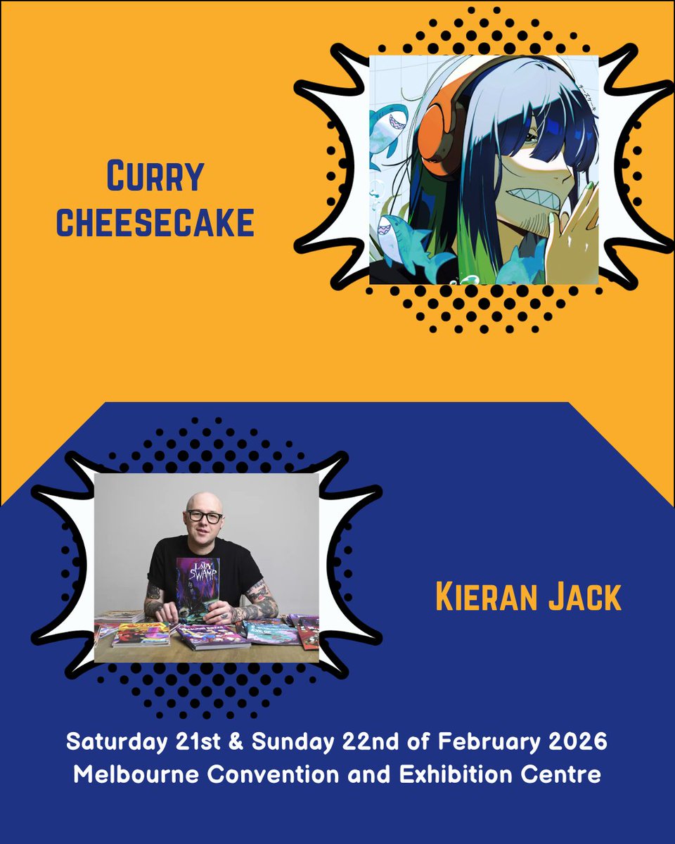 BookfairAus's tweet image. Let’s give a very warm welcome to these exhibitors from the Graphic Novel genre who are attending the very first Melbourne Book Fair Australia, presented by Book Addiction! Can’t wait to see you (and them!) there 💫