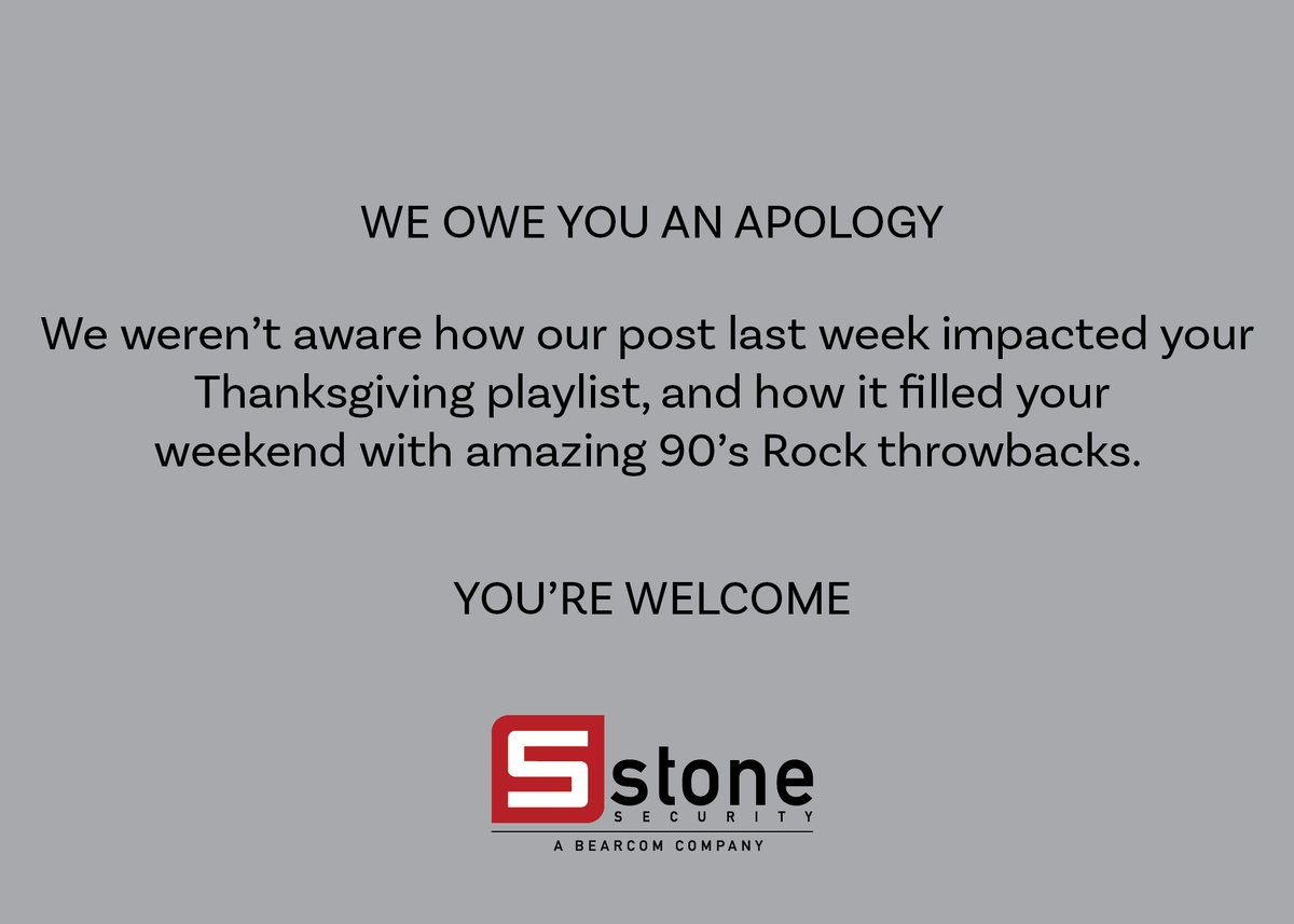 Stone Security tweet media