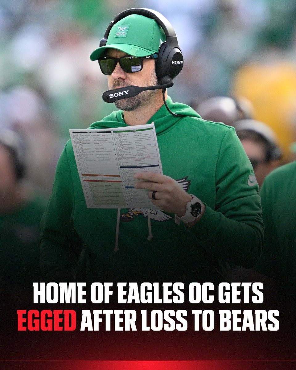 espn's tweet image. The New Jersey home of Eagles OC Kevin Patullo was vandalized with eggs early Saturday morning, according to the Moorestown Police Department.

A video surfaced on social media of multiple people appearing to throw objects at Patullo&apos;s home. 

Read more: spr.ly/60177LOtx