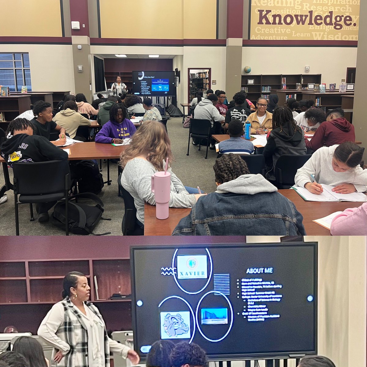 HartlineLindsey's tweet image. What a pleasure it was to have, Mrs. Margaret, Bulldog Alum come back to speak to our AVID students about her career journey in the health field. 🎉 She is thriving as a PA and leader in her field. 🤩@HumbleISD_SCHS @HumbleISD_AVID #ThisIsAVID