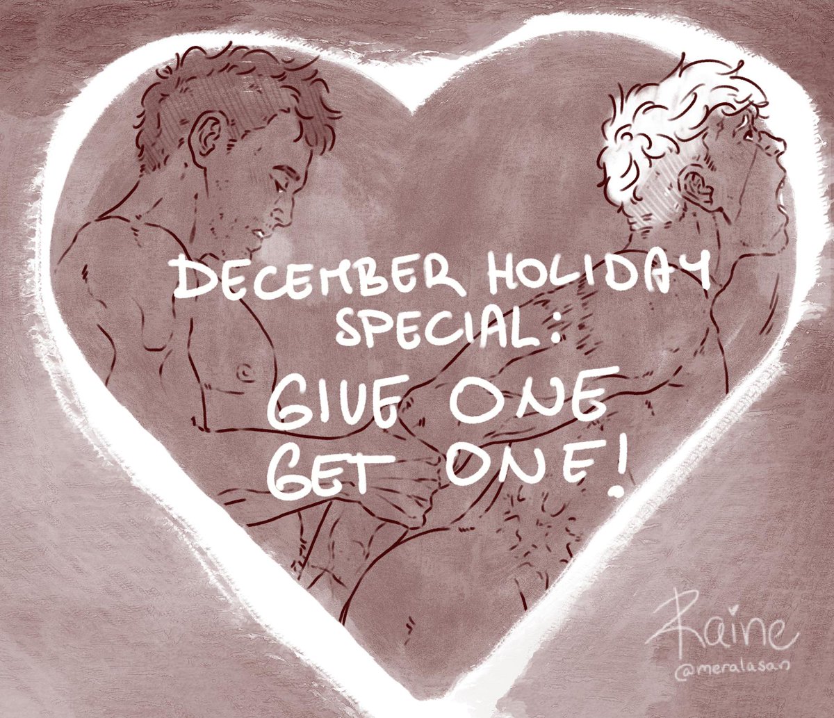 merala_san's tweet photo. 🎄 GIVE ONE, GET ONE! 🎄 

Let's spread some love and fandom cheer this December! I decided to open  ✨cømms✨ again, this time with a lil holiday spin.
For all of December, anyone who cømmissiøns me will receive a FREE *gift* cømm to give to someone of their choosing 🥰 https://t.co/XWI2jpFSMp