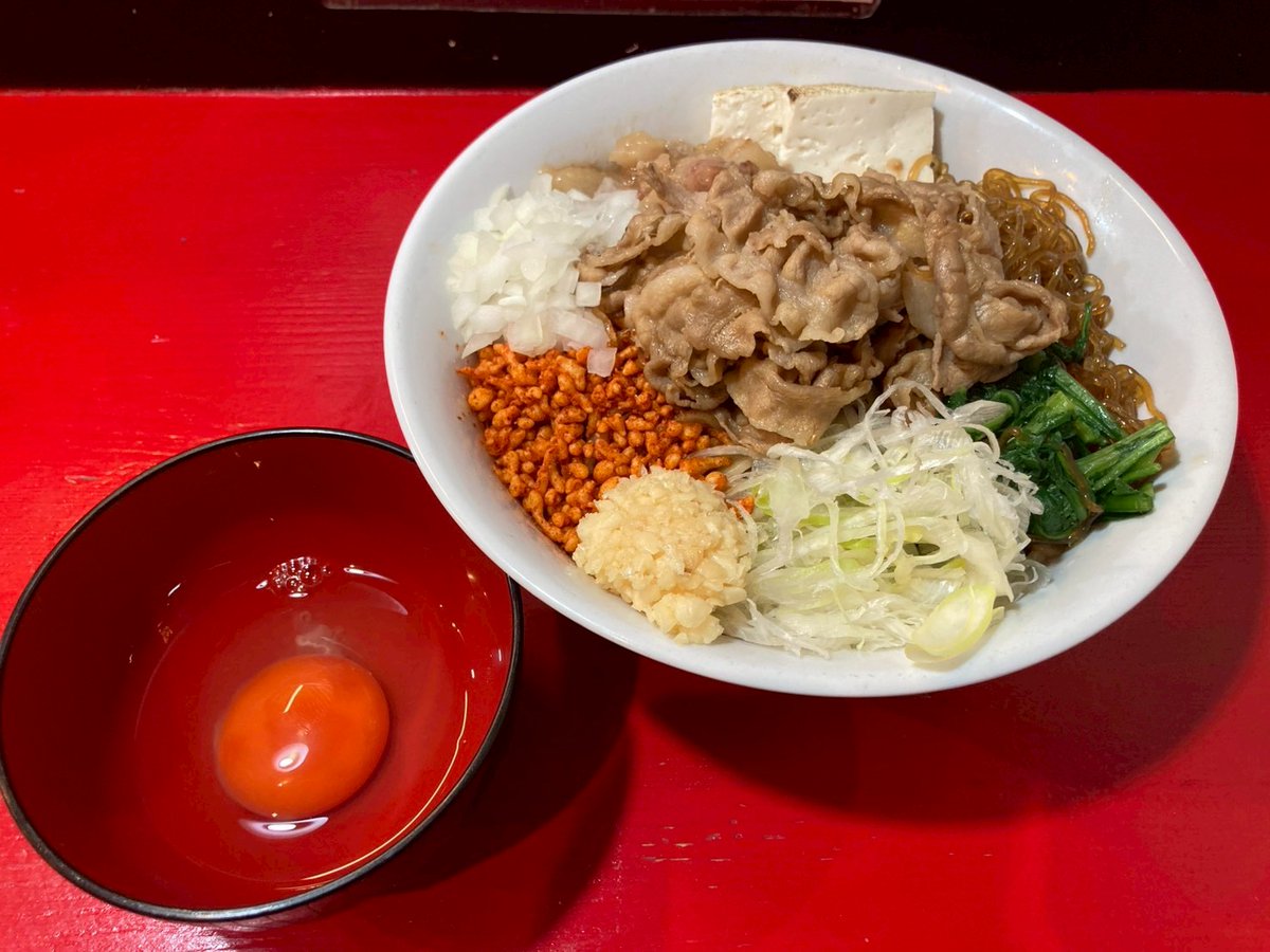 12月2日(火) 【12月限定】すき焼きまぜそば 🥚生玉子付き🥚1300円