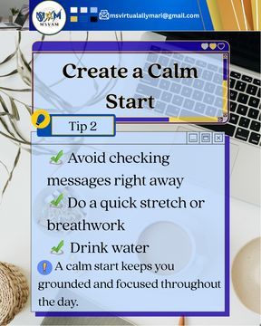 Basco_Marilyn13's tweet image. A structured morning sets the tone for your day. Start with a clear plan, prioritize tasks, and set your mindset for success.

#MorningRoutine #VirtualAssistantTips #MSVAM #WorkSmarter #Productivity