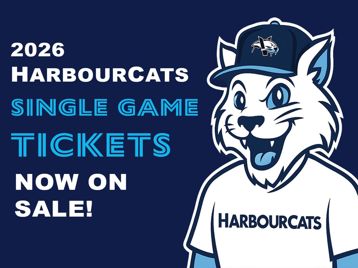HarbourCats's tweet image. 2026 HarbourCats single-game tickets, including 2026 WCL All-Star Game Packages, are now available! Six, 12 &amp;amp; 32-Game flex packs and Season Ticket packages also available.

DETAILS: harbourcats.com/2026-harbourca…

#YYJHarbourCats #WestCoastLeague #baseball #YYJ #HomeTeam #WCLBaseball