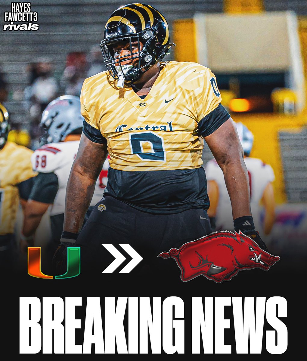 Hayesfawcett3's tweet image. BREAKING: Class of 2026 DL Anthony Kennedy Jr. has Committed to Arkansas, he tells me for @rivals

The 6’6 315 DL was previously committed to Miami

“It’s always been a dream of mine to play for my home state. Can’t way to get this thing rolling!”

on3.com/rivals/anthony…