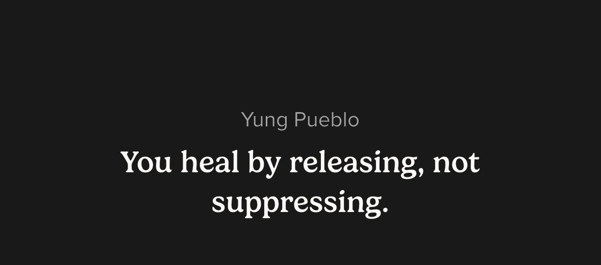 Monday mental health reminder:

“You heal by releasing, not suppressing.”

Learn to let go, learn to name what you’re feeling. Learn to forgive yourself or others  as your #MentalHealthMatters
