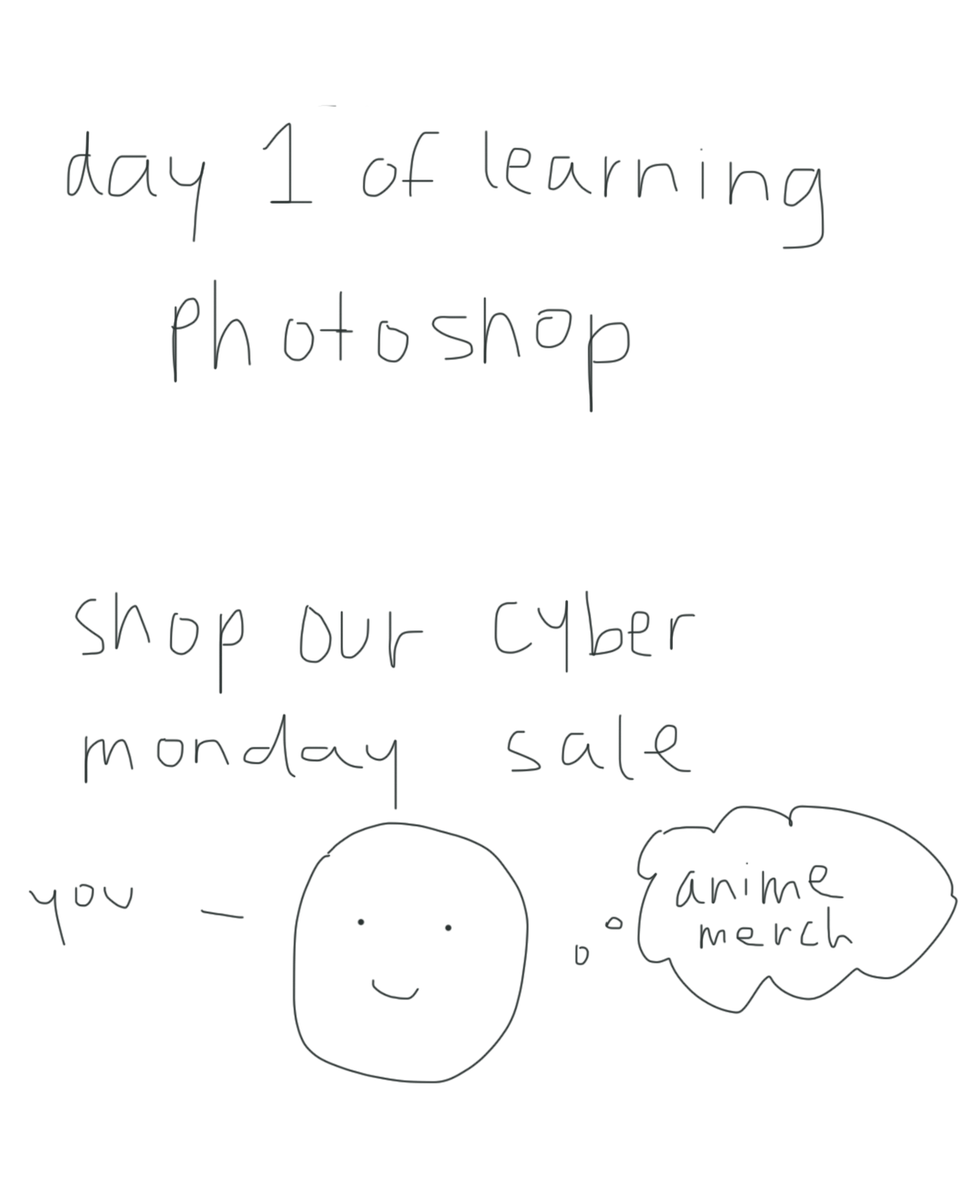 ShopCrunchyroll's tweet photo. our designer needs a break

buy more, save more with Cyber Monday: https://t.co/QLtUi7qJ8Q https://t.co/A9r8XrZmQ4