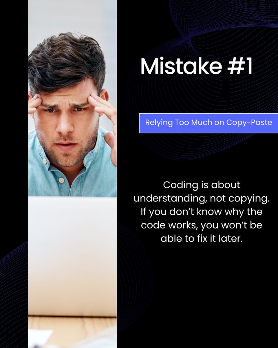 opcodeacademy's tweet image. Tech Tips 🔧 | 3 Mistakes Beginners Make in Coding.

Swipe ➡️ to learn, improve, and level up your coding journey. 💻✨

#OPCODEACADEMY #TechTips #CodingMistakes #BeginnerCoders #LearnToCode #ProgrammingLife #DeveloperTips #TechEducation