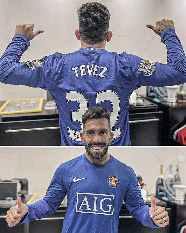 🗣️ Carlos Tevez: “If I retired and had to put together a farewell match, my team would be Buffon, Hugo Ibarra, Rio Ferdinand, Gabriel Heinze, Patrice Evra, Scholes, Andrea Pirlo, Paul Pogba, Cristiano Ronaldo, Messi, and Rooney. 

I’d stay on the bench.”